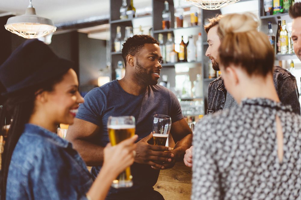 group of people drinking beer